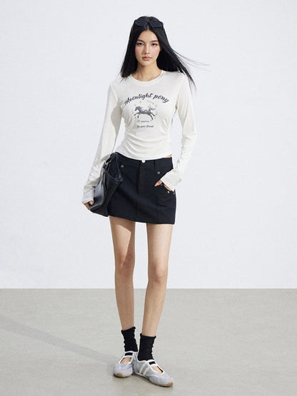 A-Line Utility Mini Skirt
