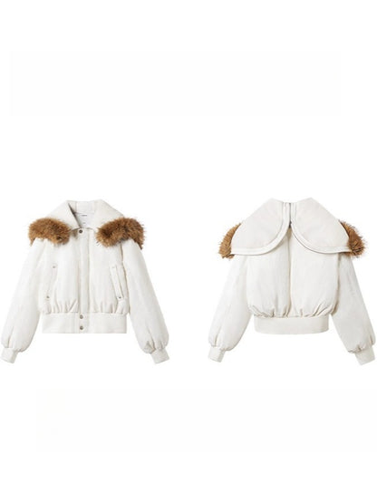 Polar Eco-Faux Fox Fur Down Jacket
