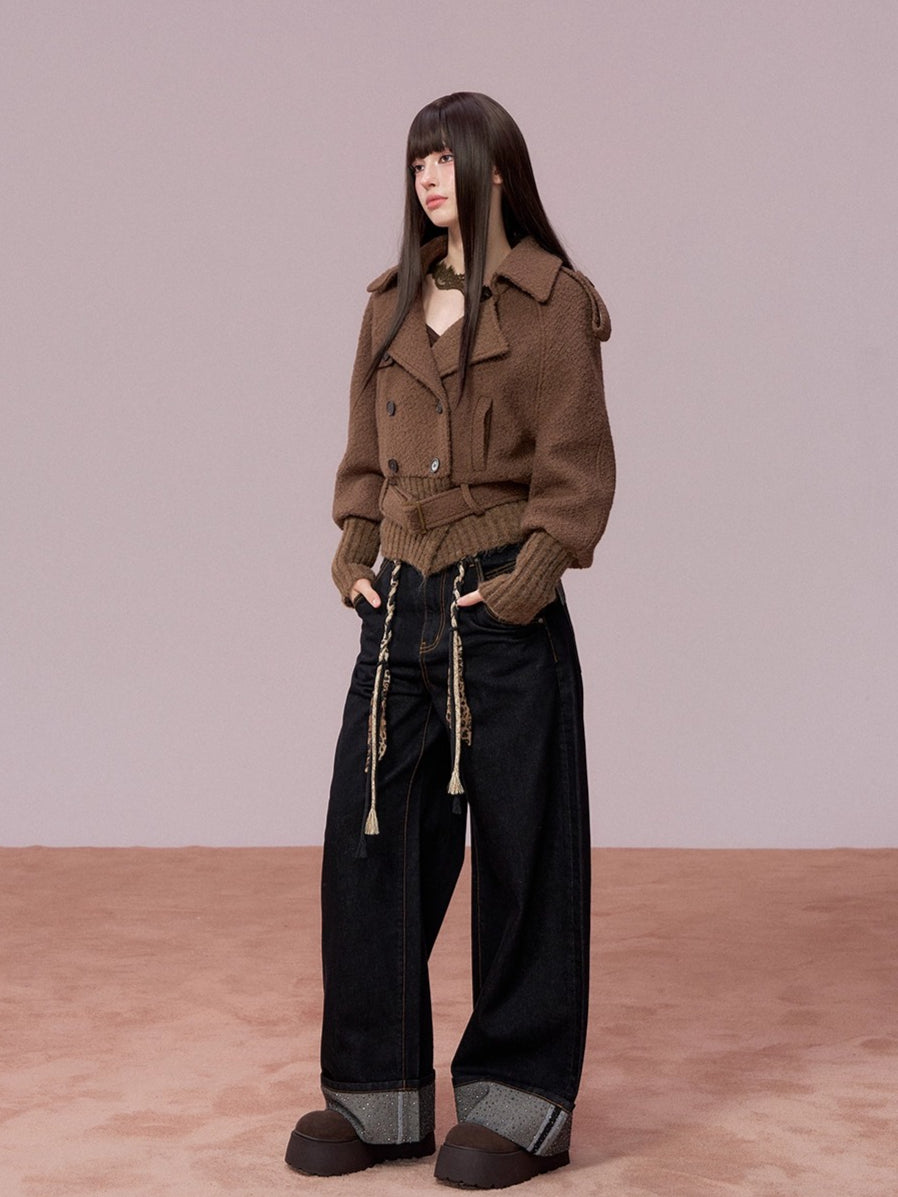 Vintage Straight-Leg Denim Pants