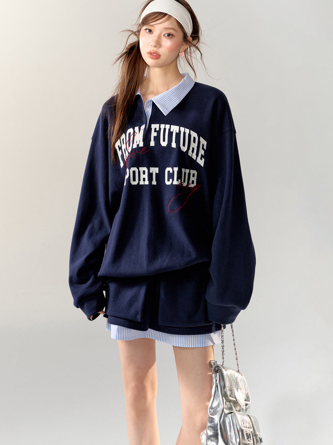 American College Style Sports Sweatshirt