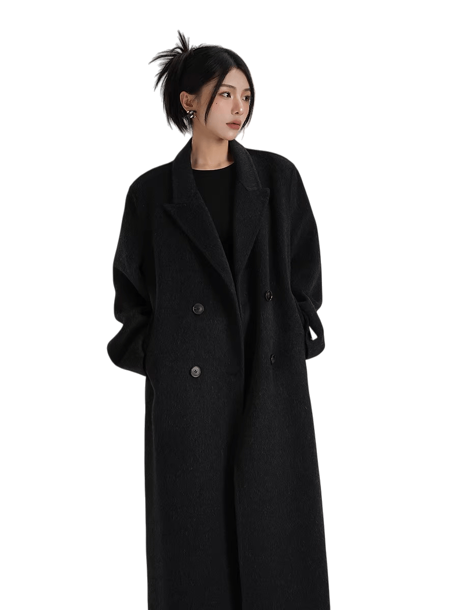 Extra-Long Tailored Wool Coat