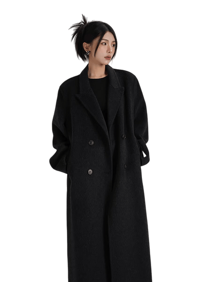 Extra-Long Tailored Wool Coat