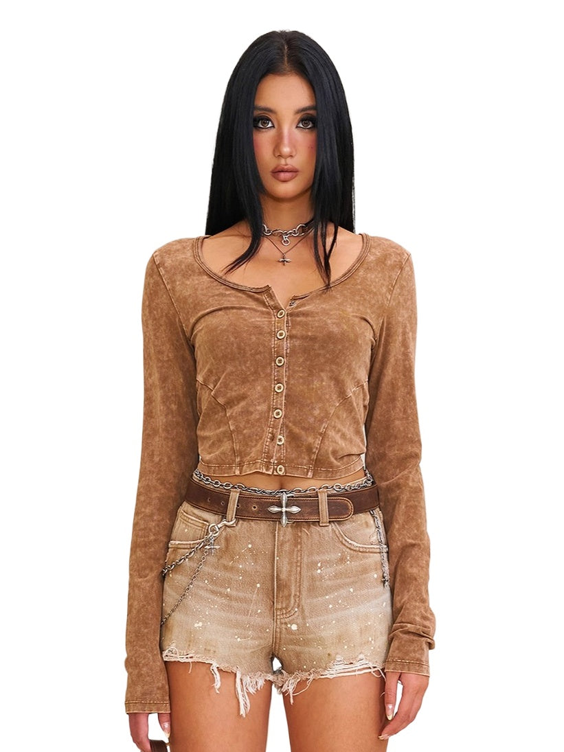 Hurricane Faded Fitted Cardigan