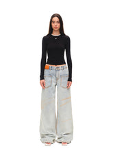 Contrast-trim Regular-shoulder Long-Sleeve T-shirt - CHINASQUAD