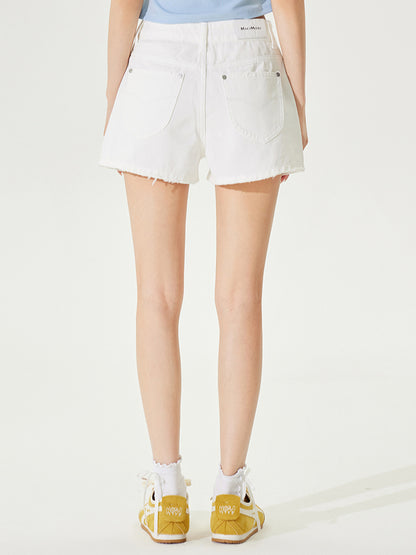 Raw-Edged Cool Denim Shorts - CHINASQUAD