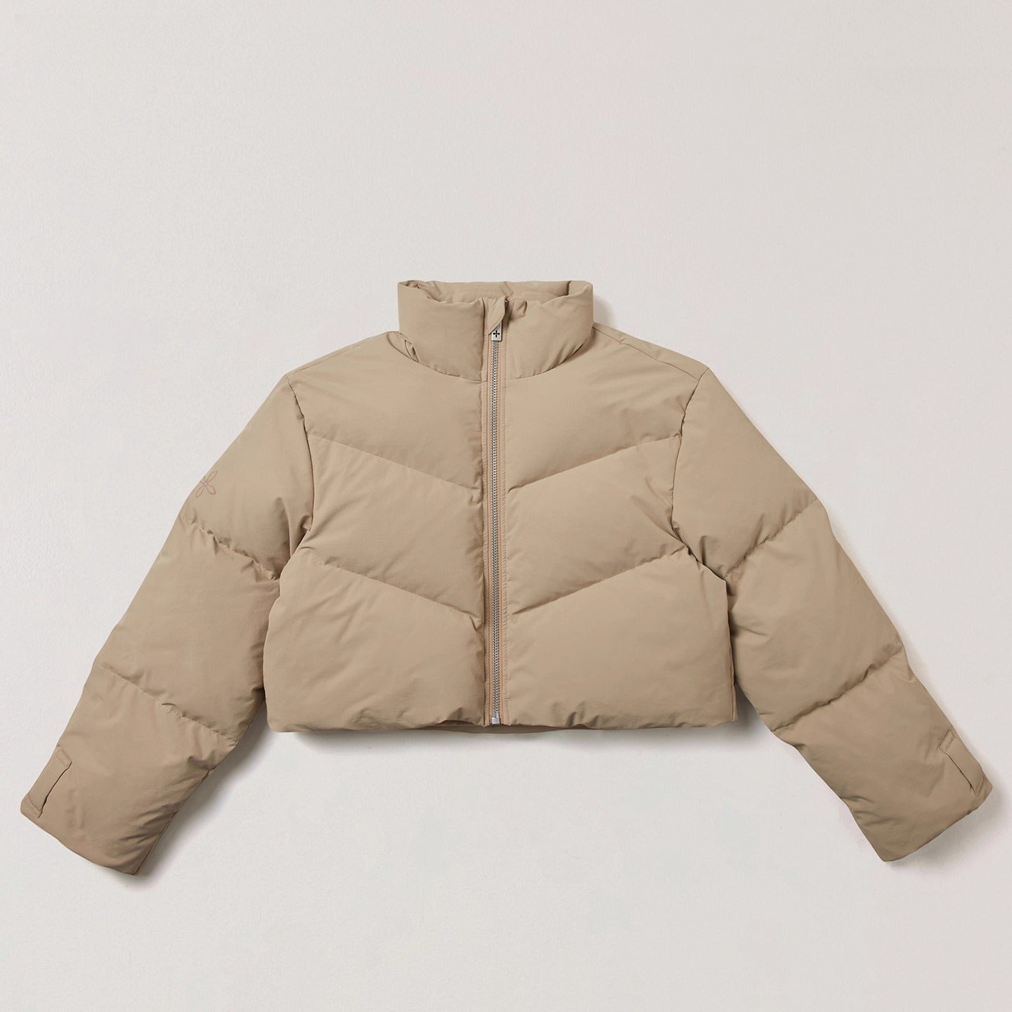 Sculpted Cross Cropped Down Jacket