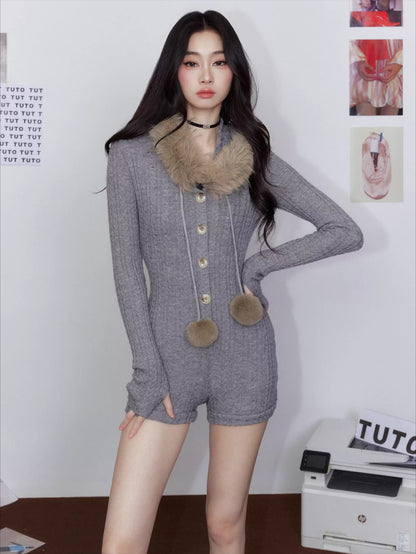 Stretch Sculpting Hooded Jumpsuit