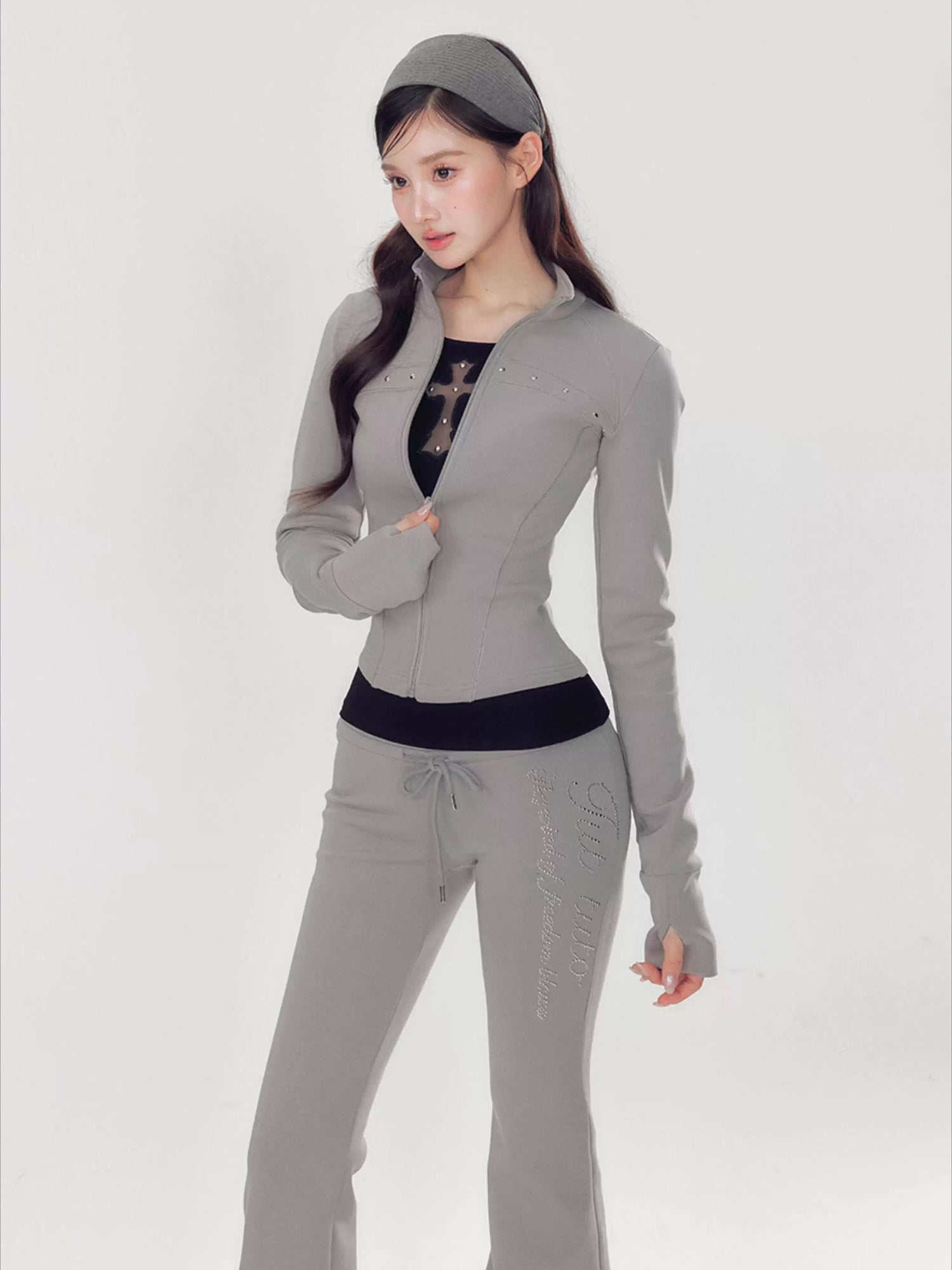 Pink Luxe Yoga Tracksuit Set