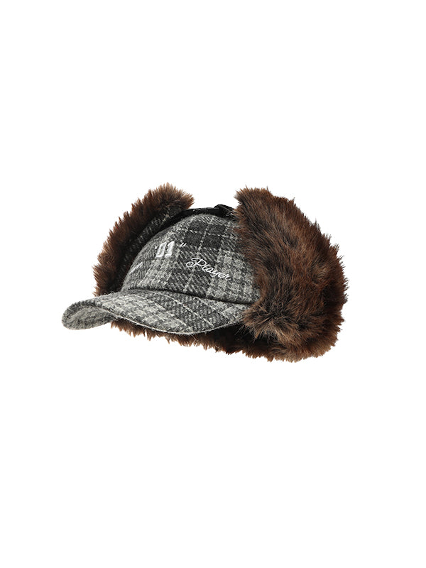 Embroidered Fur Baseball Cap