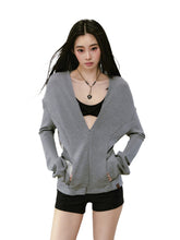 Flared Sleeve Waist-cinched Hooded Jacket - CHINASQUAD