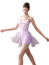 Purple Gradient Embroidered Lace Dress - CHINASQUAD