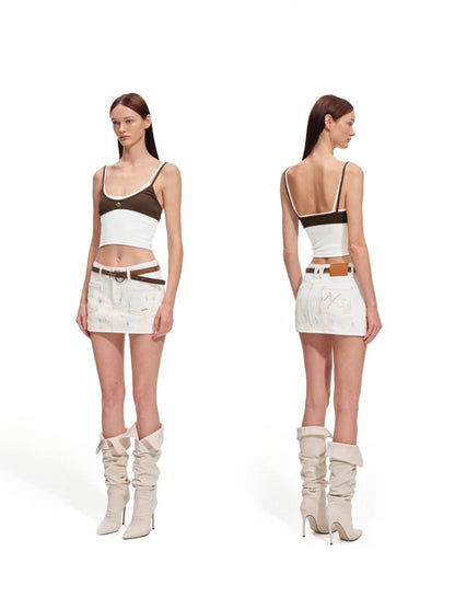 Polar Washed Twill Denim Skirt