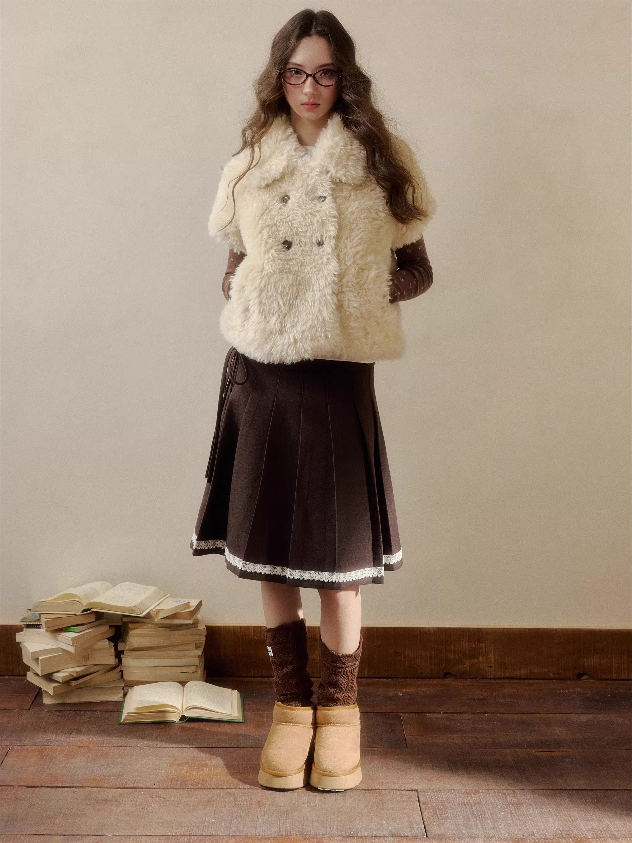 Vintage Short-Sleeve Vest Jacket