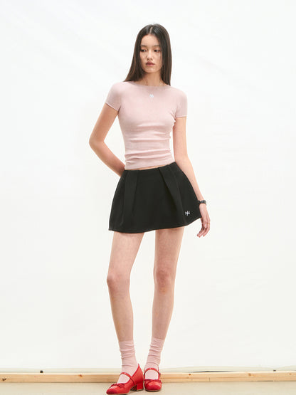 A-Line Short Pleated Skirt