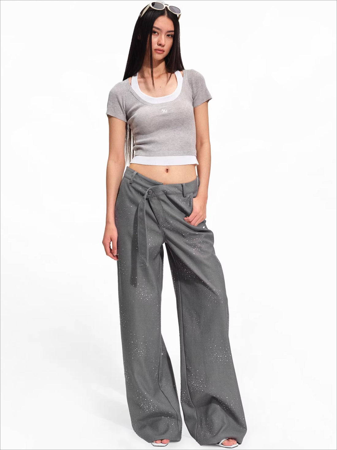 Academy Layered Wool-Blend Halter Tee