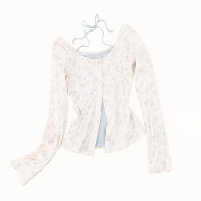 Amusement Park Printed Cardigan &amp; Skirt Set