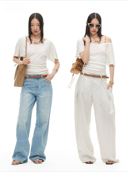 Asymmetric Hourglass Drape Tee