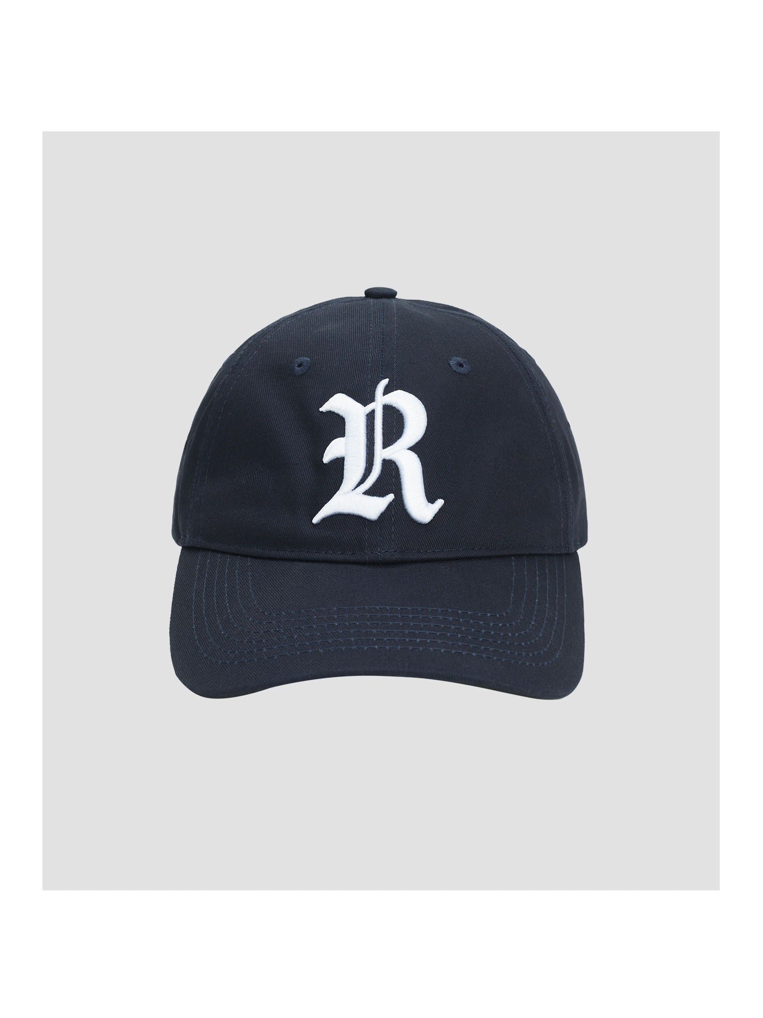 Retro R Embroidered Curved Brim Baseball Cap