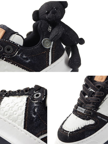 Retro Denim Patchwork Unisex Sneakers