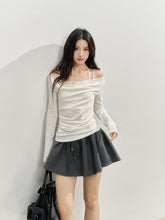 Beaded Halter Fake Two- Piece Blouse - CHINASQUAD