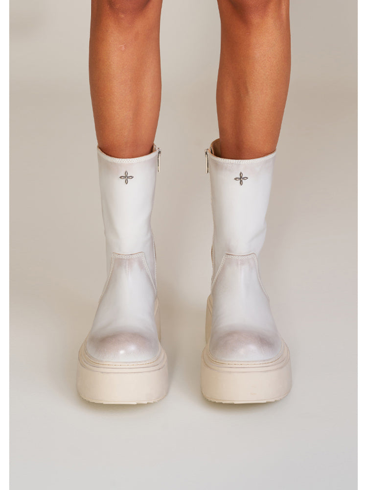 Compass Mode Leather Riding Boots Snow Mountain - CHINASQUAD