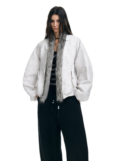 Oversized Waterproof Quilted Fur Collar Coat