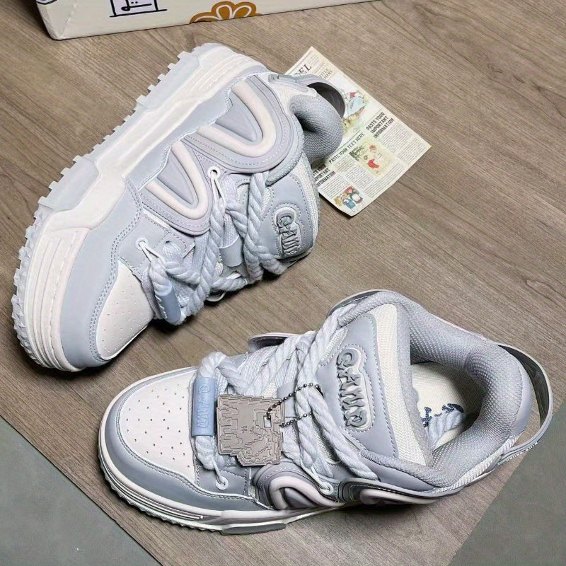 Sky Grey Chunky Casual Sneakers