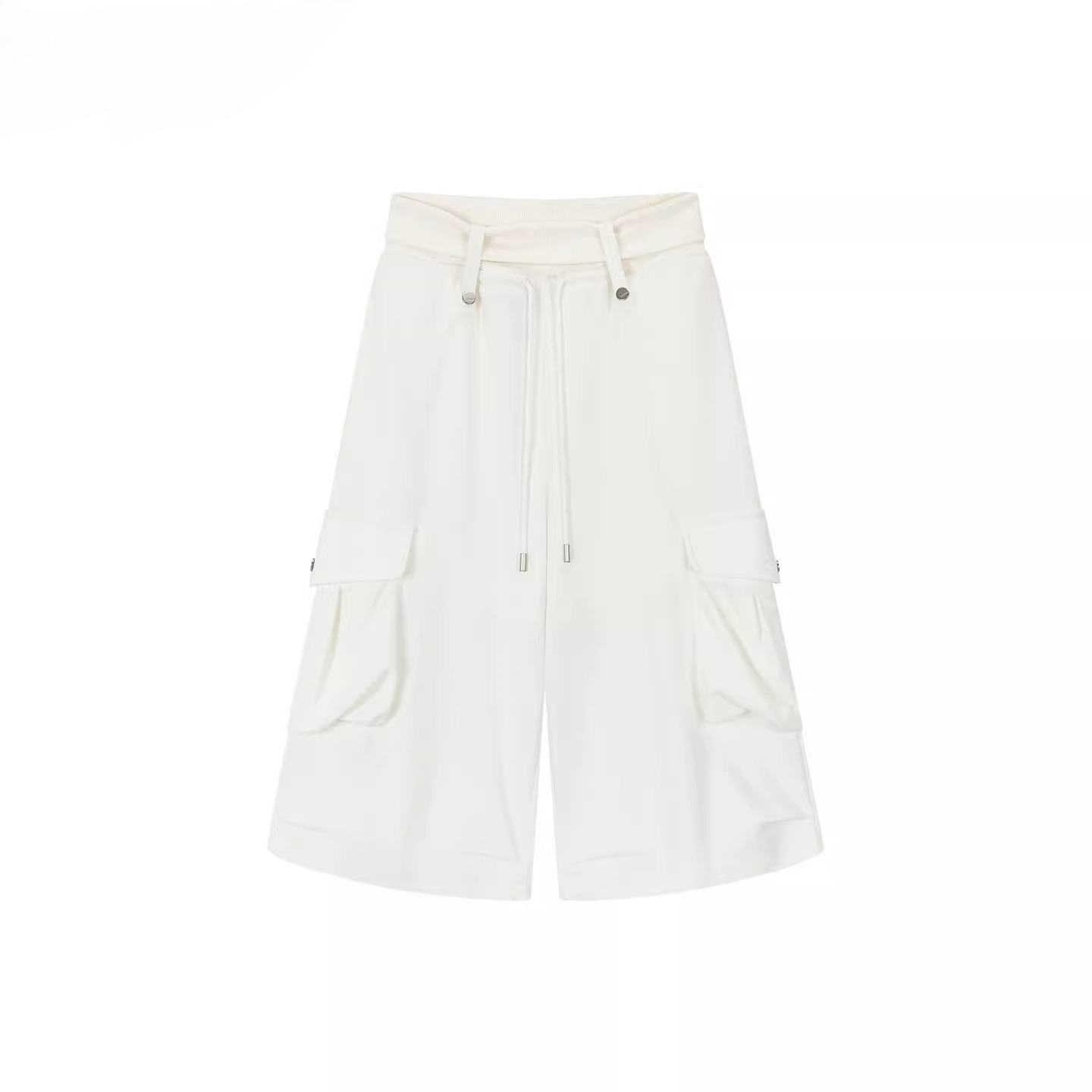 Waffle Knit Cargo Cropped Trousers