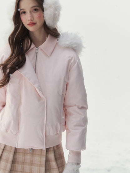 Faux-Fur Collar Down Jacket