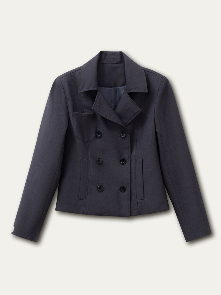 Stylish Academy Double-Breasted Blazer