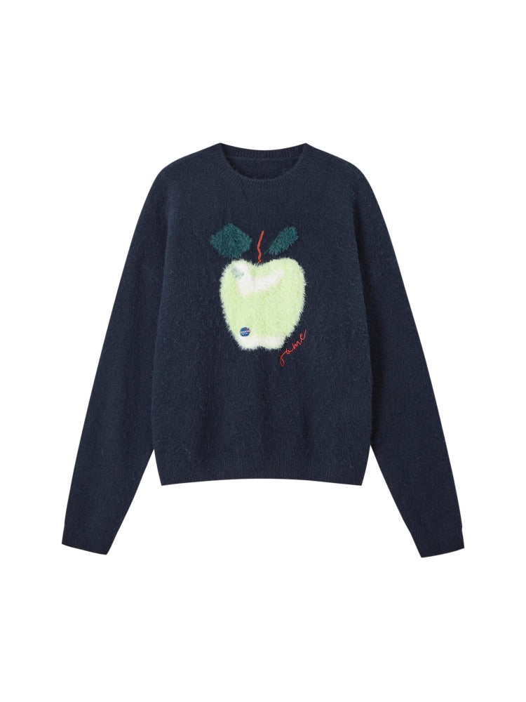 Fruit Jacquard Oversized Sweater