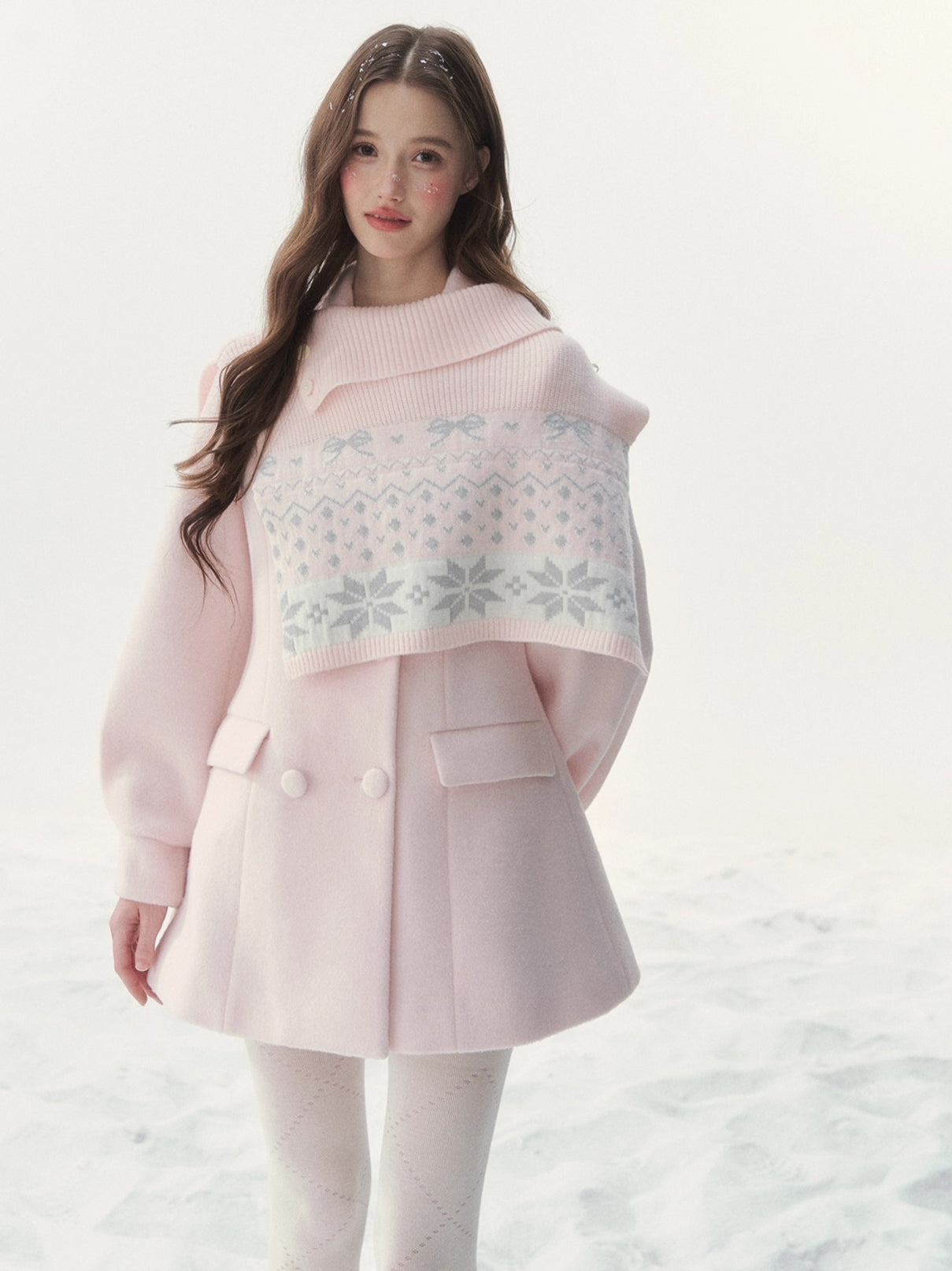 Double-Breasted Fur-Collar Lady Jacket