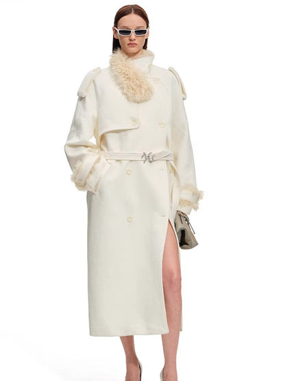 Polar Wool-Blend Belted Coat