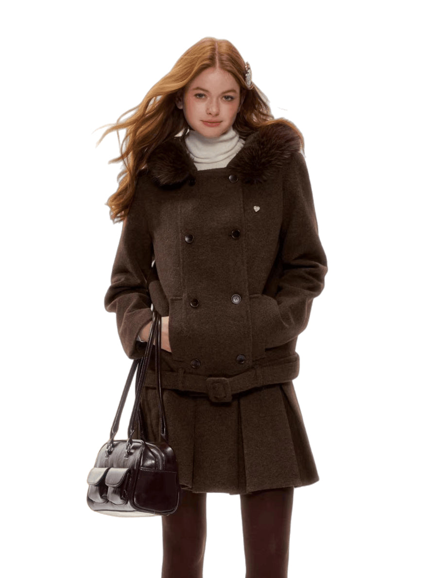 Sculpted Drawstring Cocoon Fleece Hoodie Jacket