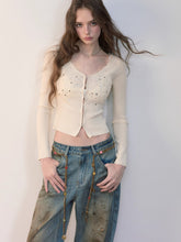 Colorful Hot-Fix Lace Knit Cardigan - CHINASQUAD