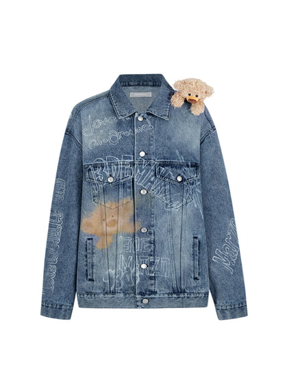 Full Graffiti Denim Jacket