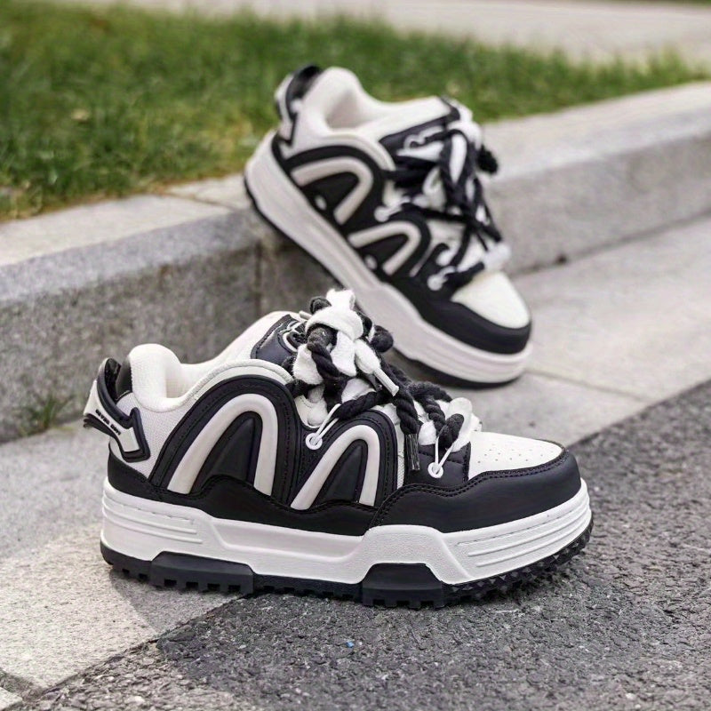 Black Panda Low-Top Casual Sneakers