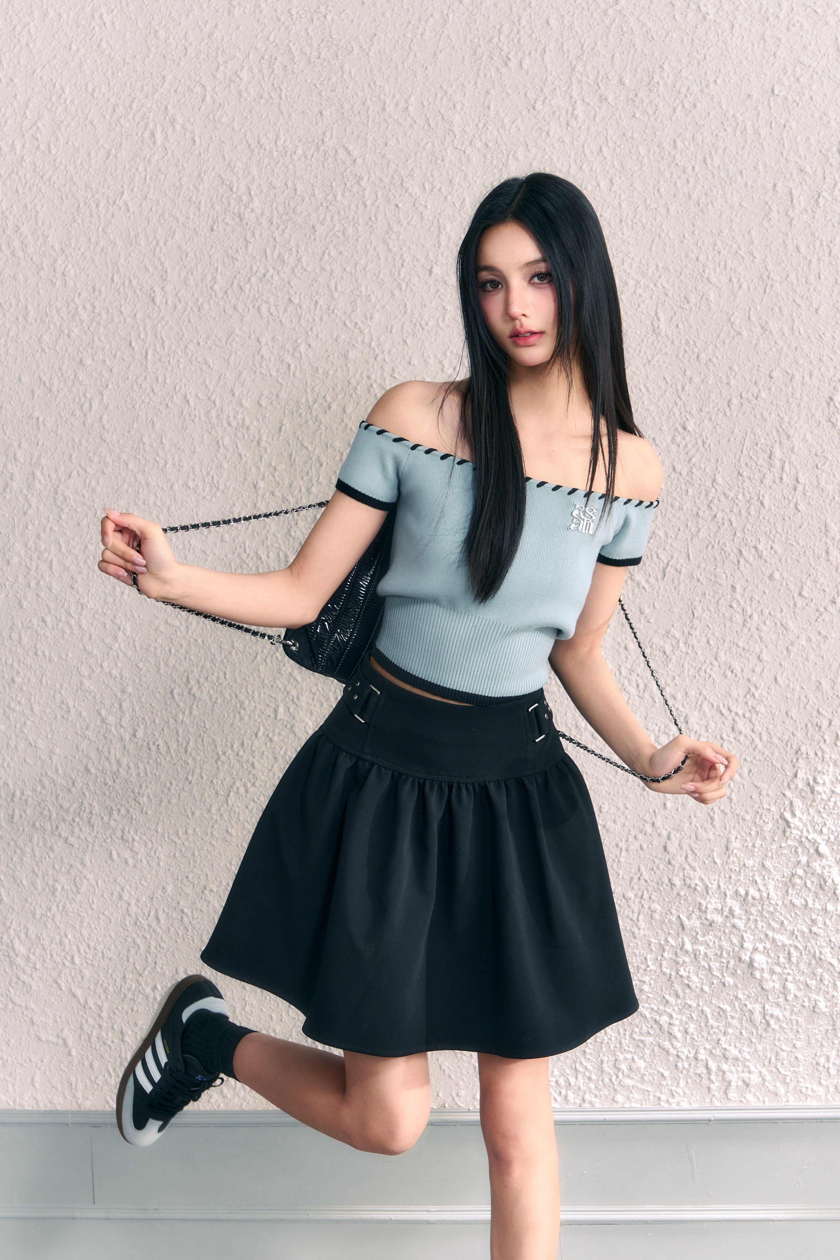 (Final Sale) High Waist Bubble Mini Skirt - CHINASQUAD