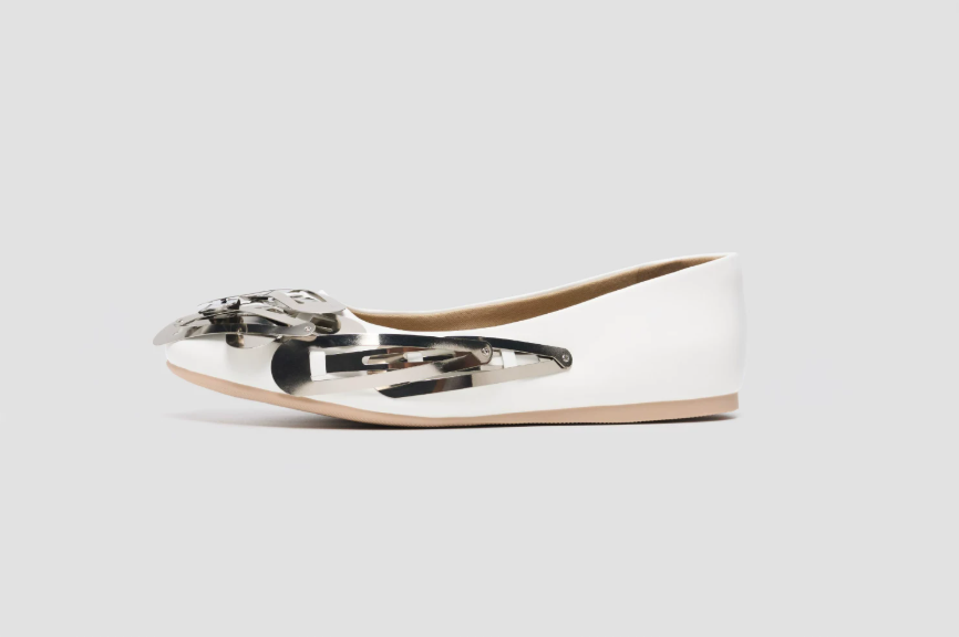 Metal Clip Ballet Flats