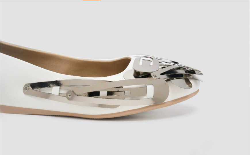 Metal Clip Ballet Flats