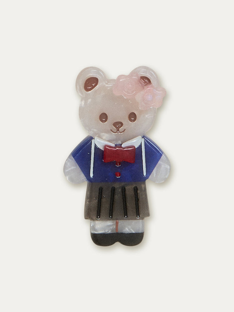 Acrylic Spring Bear Hairpin