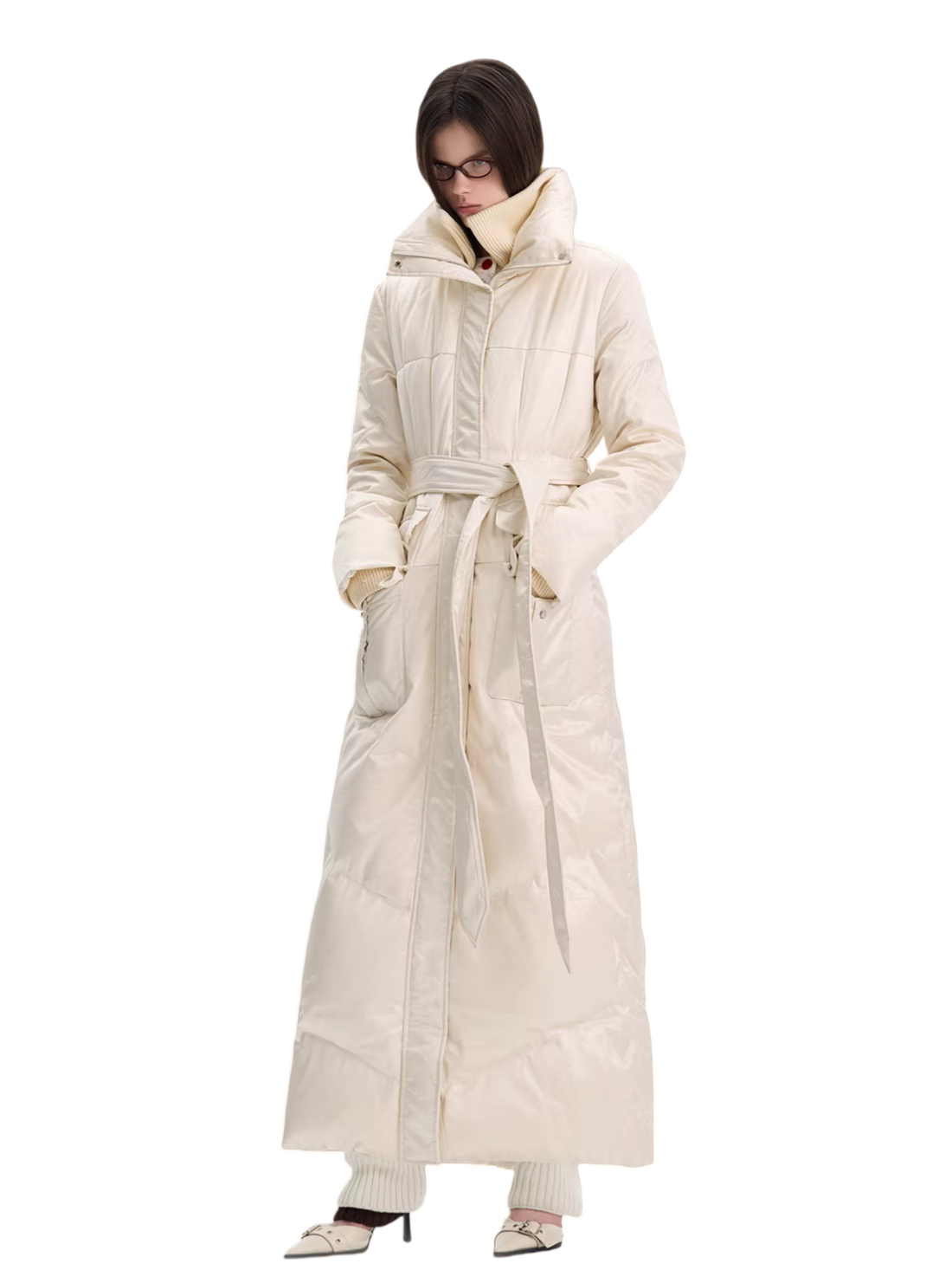 White Duck Down Puffer Coat