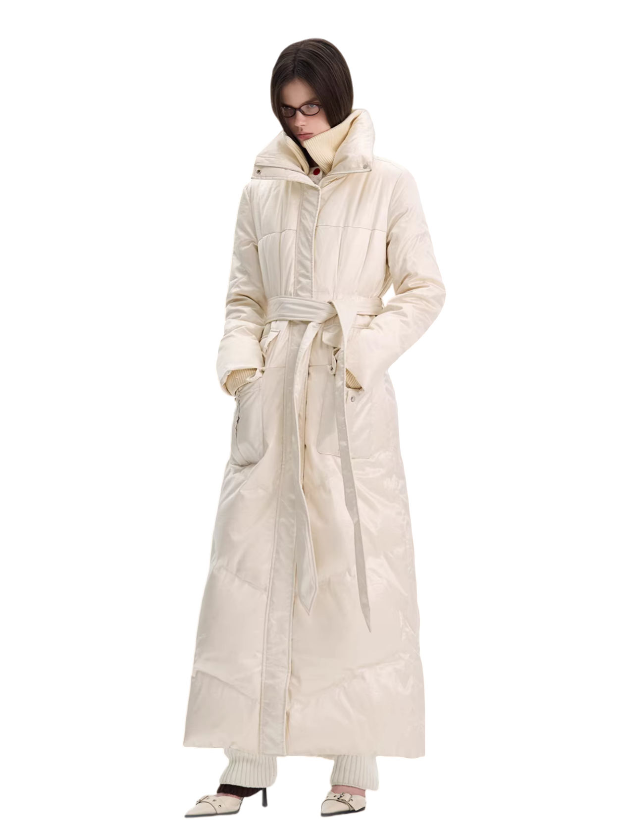 White Duck Down Puffer Coat