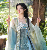 "藻景幽兰" Tang Dynasty Hanfu Set - CHINASQUAD