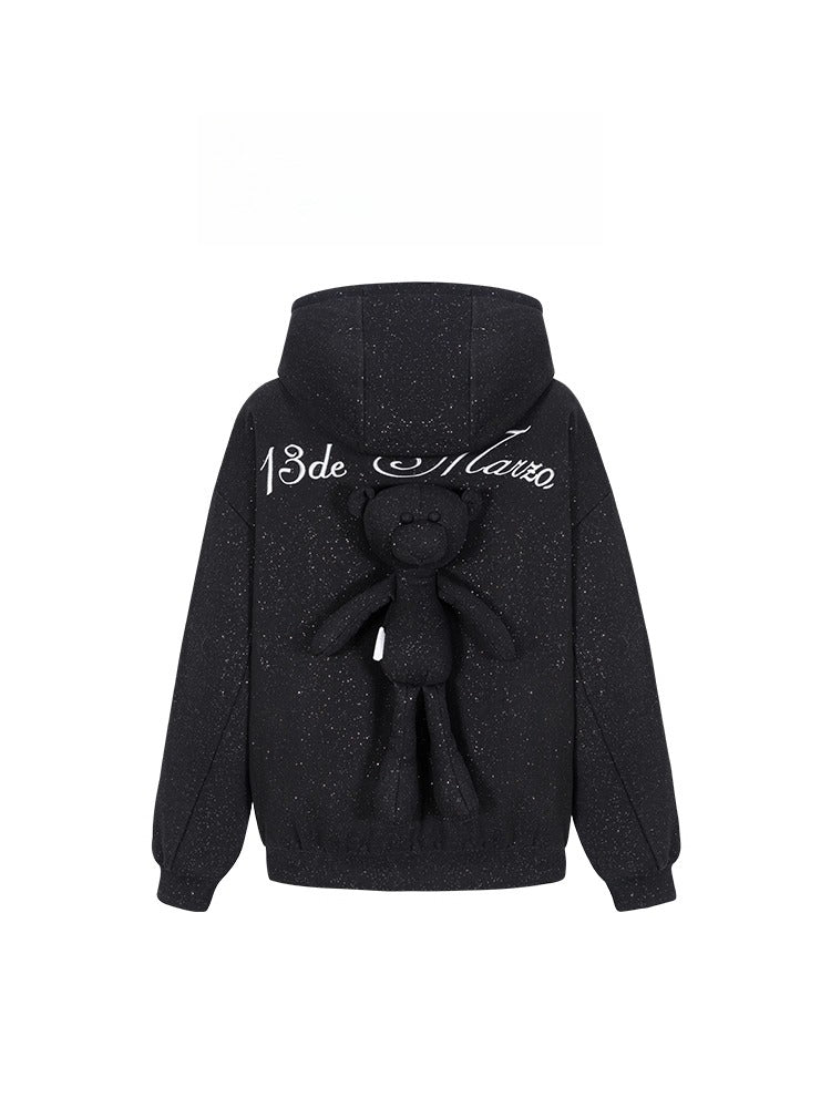 Glitter Zip-Up Hoodie