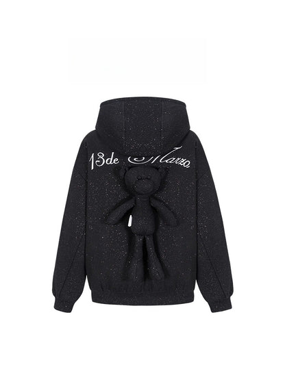 Glitter Zip-Up Hoodie