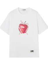 Apple Silhouette Half-Sleeve Crew Neck T-Shirt - CHINASQUAD