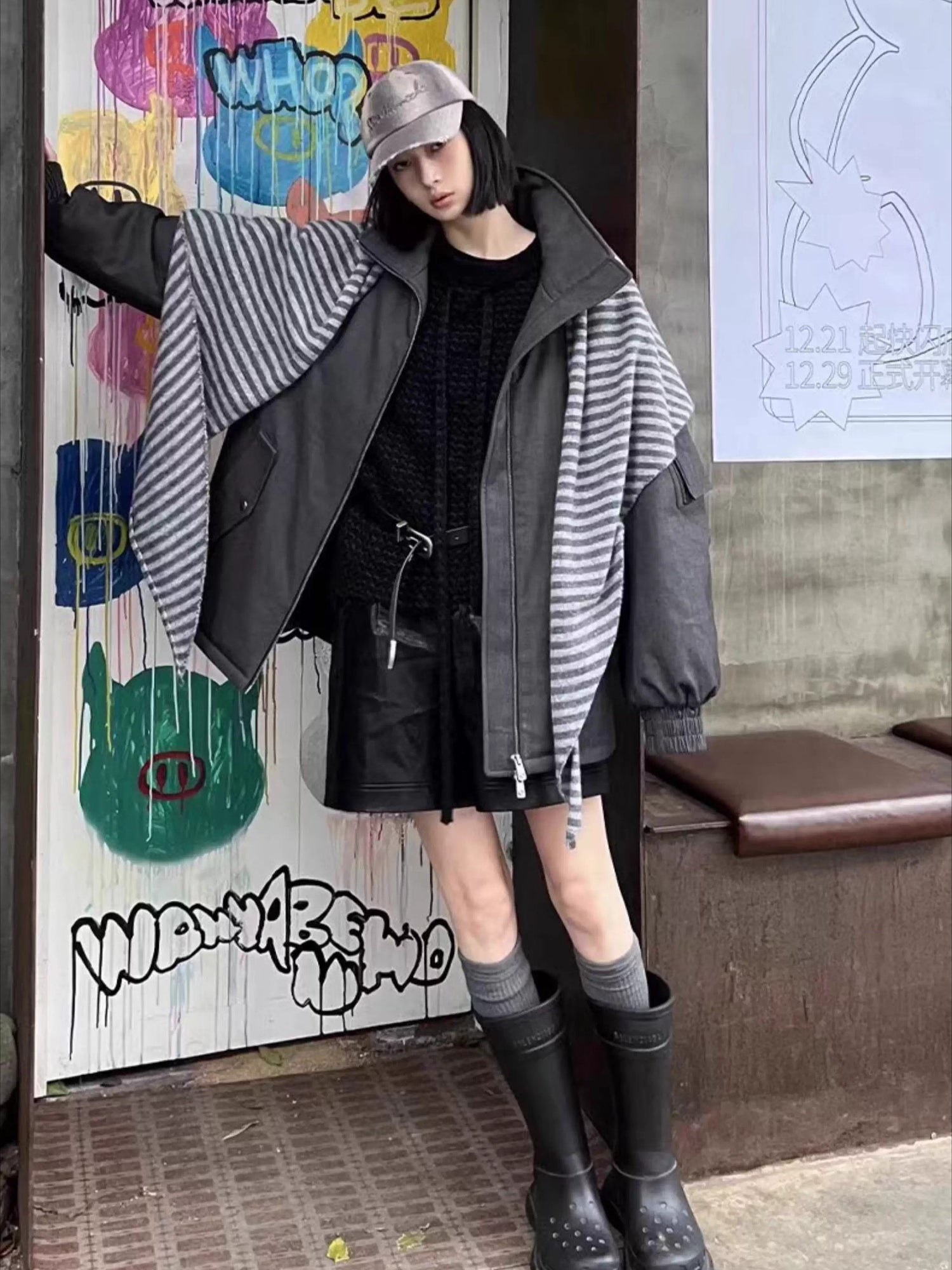 Logo Eyelet Genuine Leather Belt