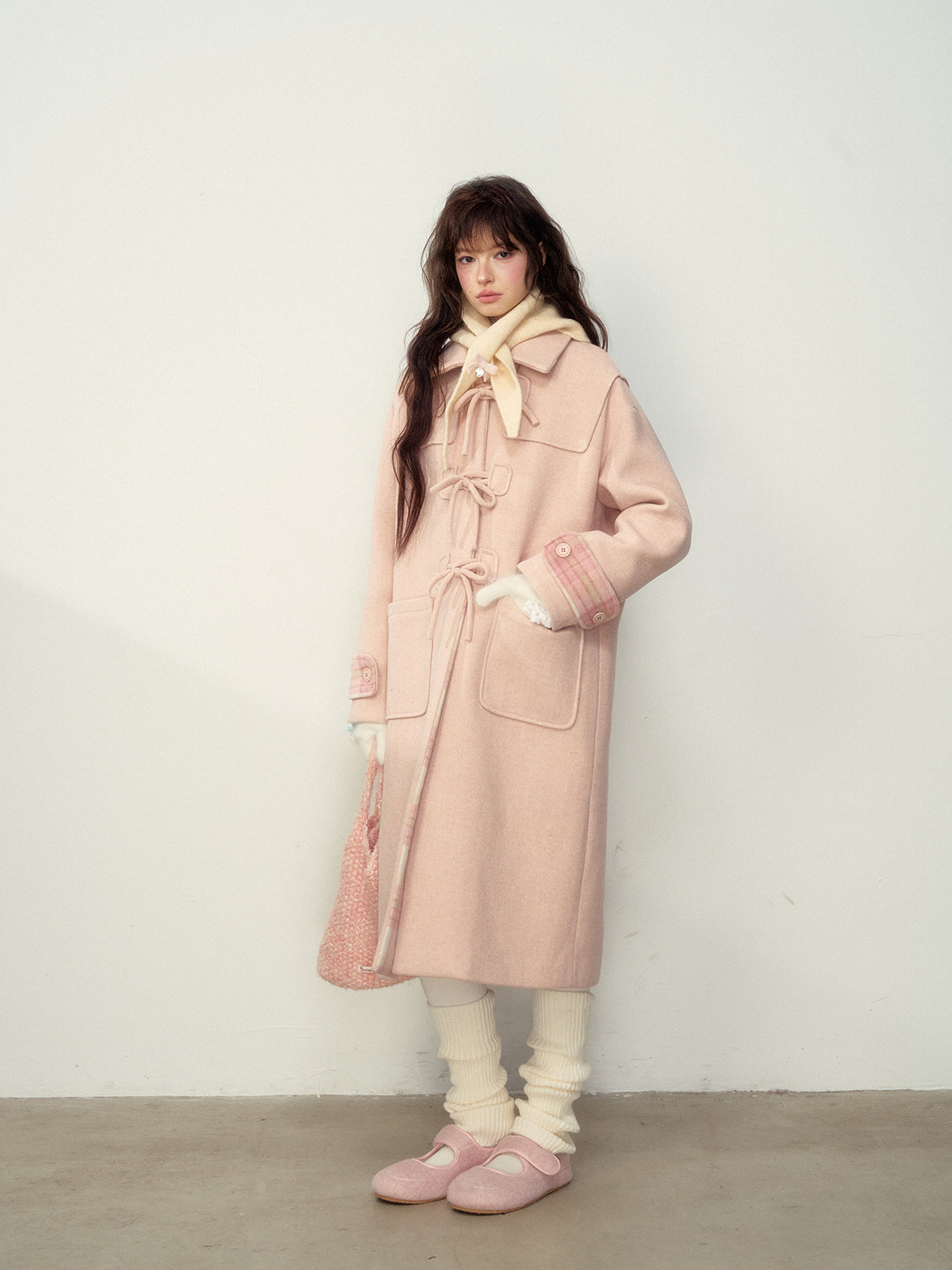 Wool Bow Toggle Coat