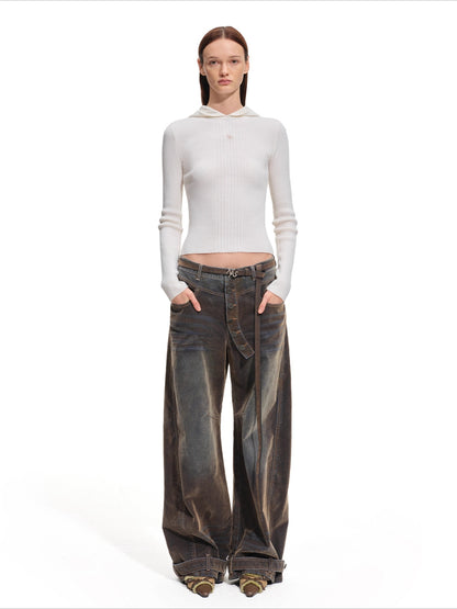 Dawn Hooded Wool Knit Turtleneck